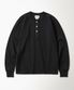 Vintage Long Sleeve Henley Shirt Black