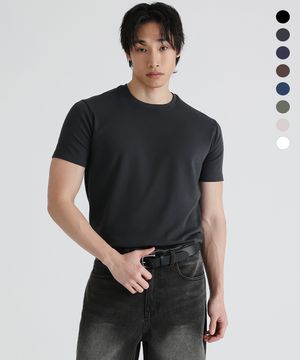 클래식 머슬핏 무지 티셔츠