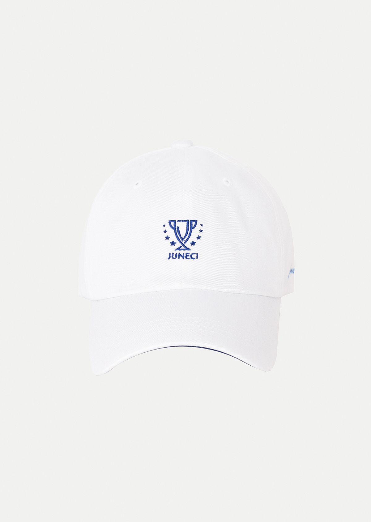 주네시 스포츠 클럽(JUNECI SPORTS CLUB) J 트로피 로고 볼캡 Trophy logo ball cap (White)
