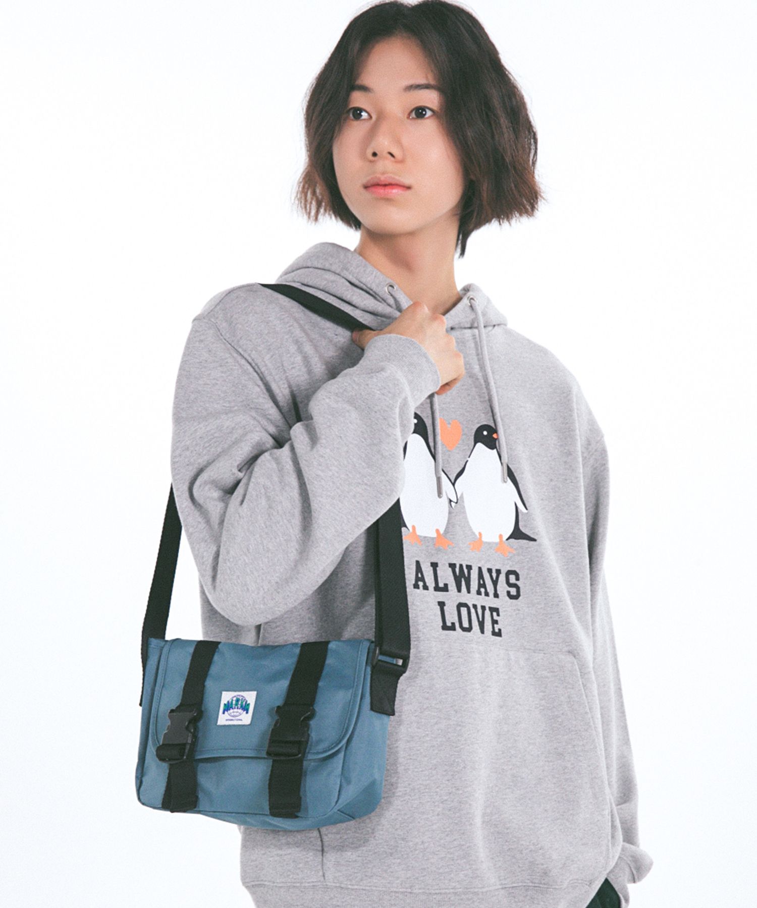 さらに100円引き◆MARKM◆ALWAYS Love Penguin Hoodie MUSINSA | MARKM ALWAYS Love Penguin Hoodie Gray