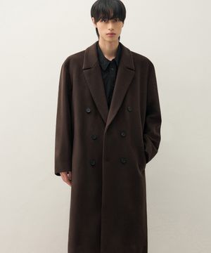 프리미어 퓨어 캐시미어 로브 더블 코트 [CHESTNUT BROWN]
