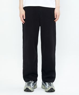유니섹스 와이드 스웨트 트레이닝팬츠 black