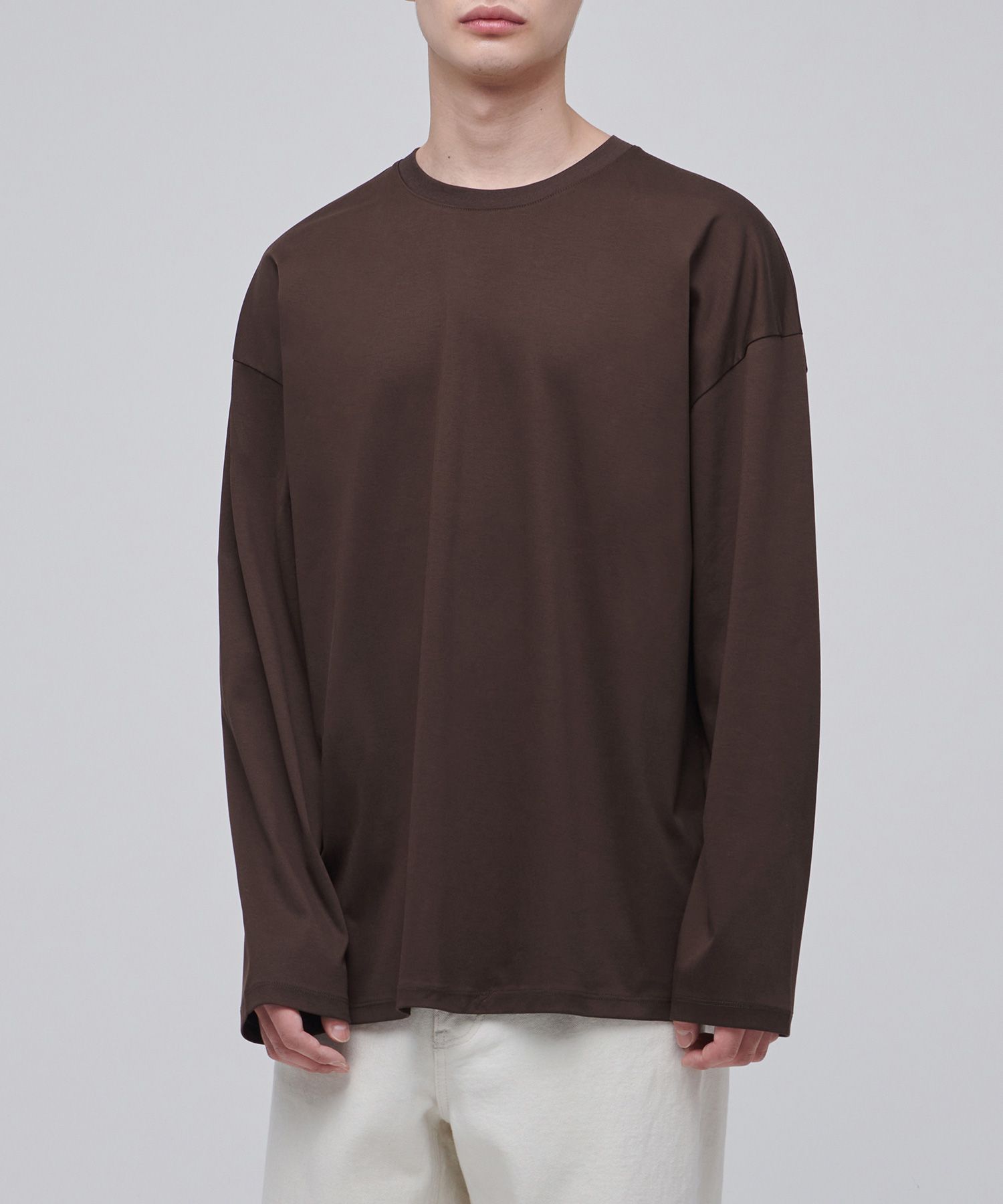 Tシャツ・カットソー *MUSINSA STANDARD* Silk Oversized Crew Neck Long Sleeve T-Sh MUSINSA | MUSINSA STANDARD Silk Relaxed Crew Neck Long