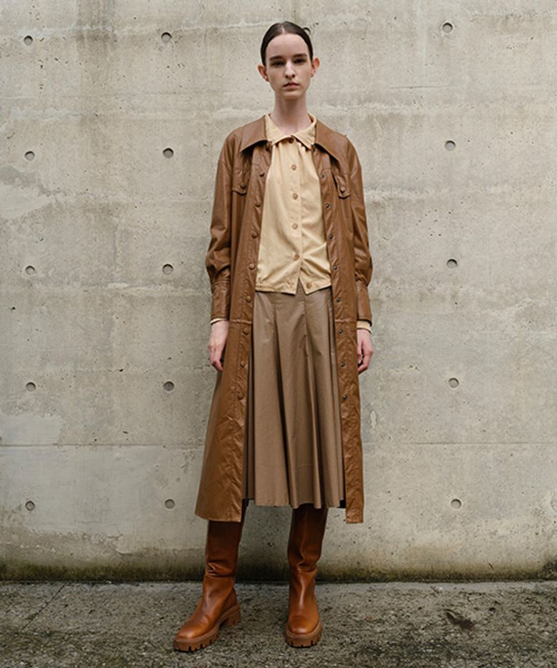 leather belted shirt dress JWOPLI0100