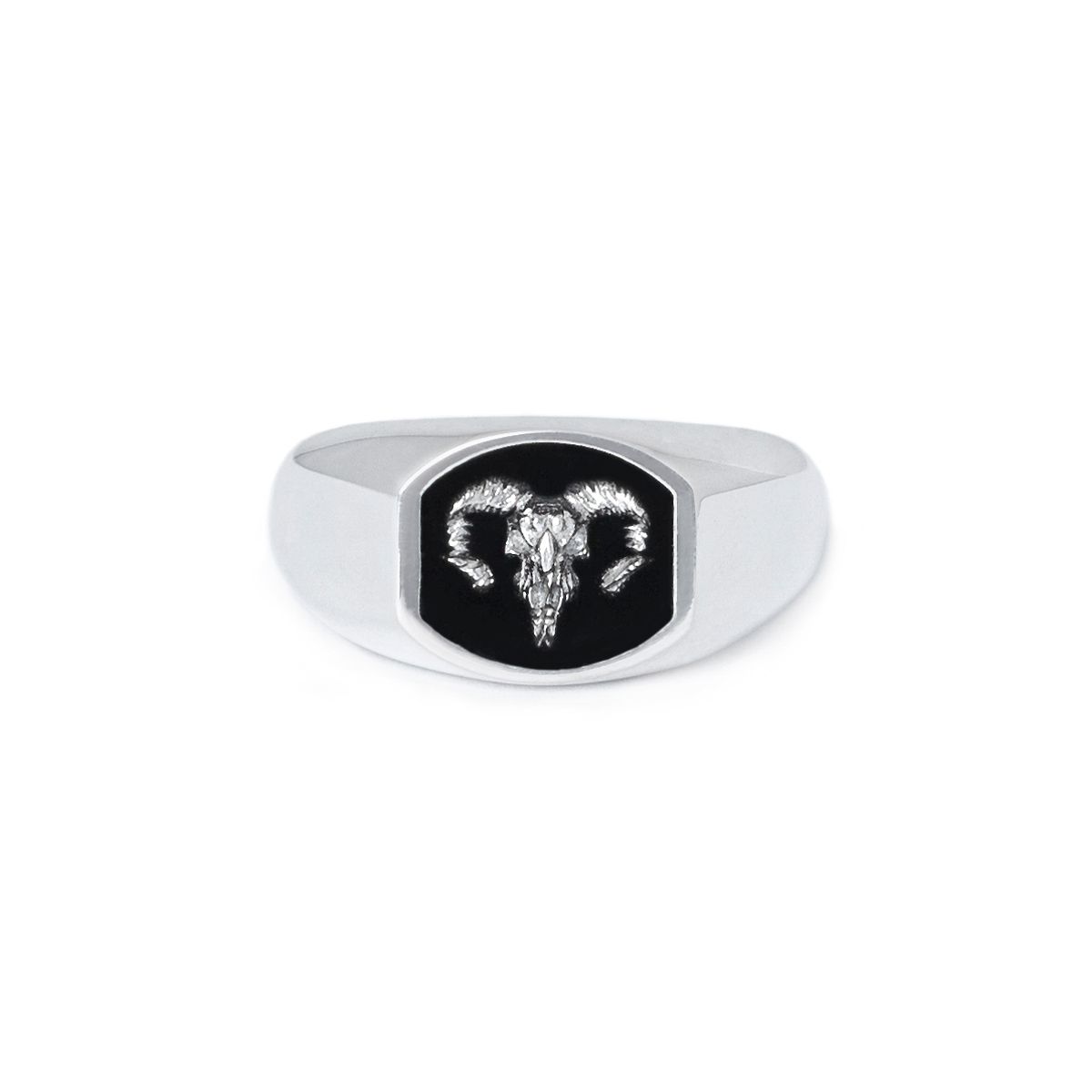 스팅925(STING925) Ram Skull Fossil Ring
