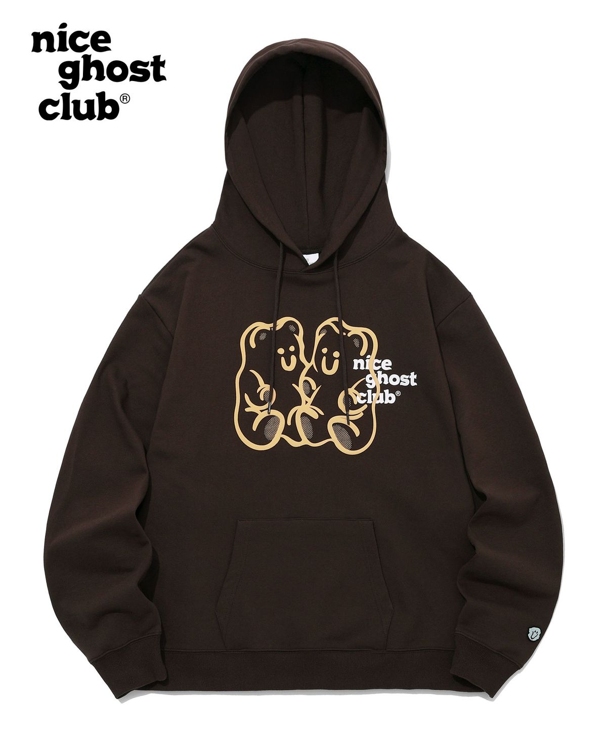 나이스고스트클럽(NICEGHOSTCLUB) GUMMY BEAR&LOGO HOODIE_BROWN(NG2BFUM406A)
