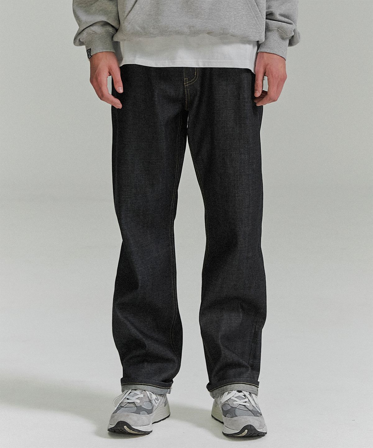 낫포너드(NOT4NERD) Selvedge Denim Pants Regular Fit - Black