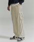 Wide String Cargo Slacks Pants - Ivory