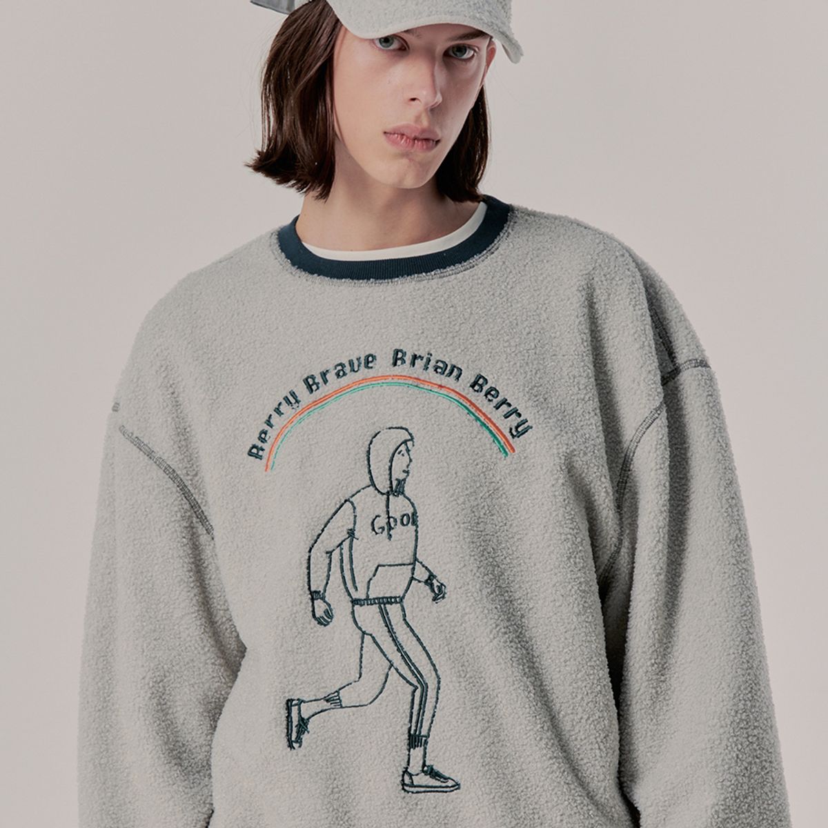 브라이언베리(BRIAN BERRY) BERRYMAN SIGNATURE SET-UP TEE_L/GREY