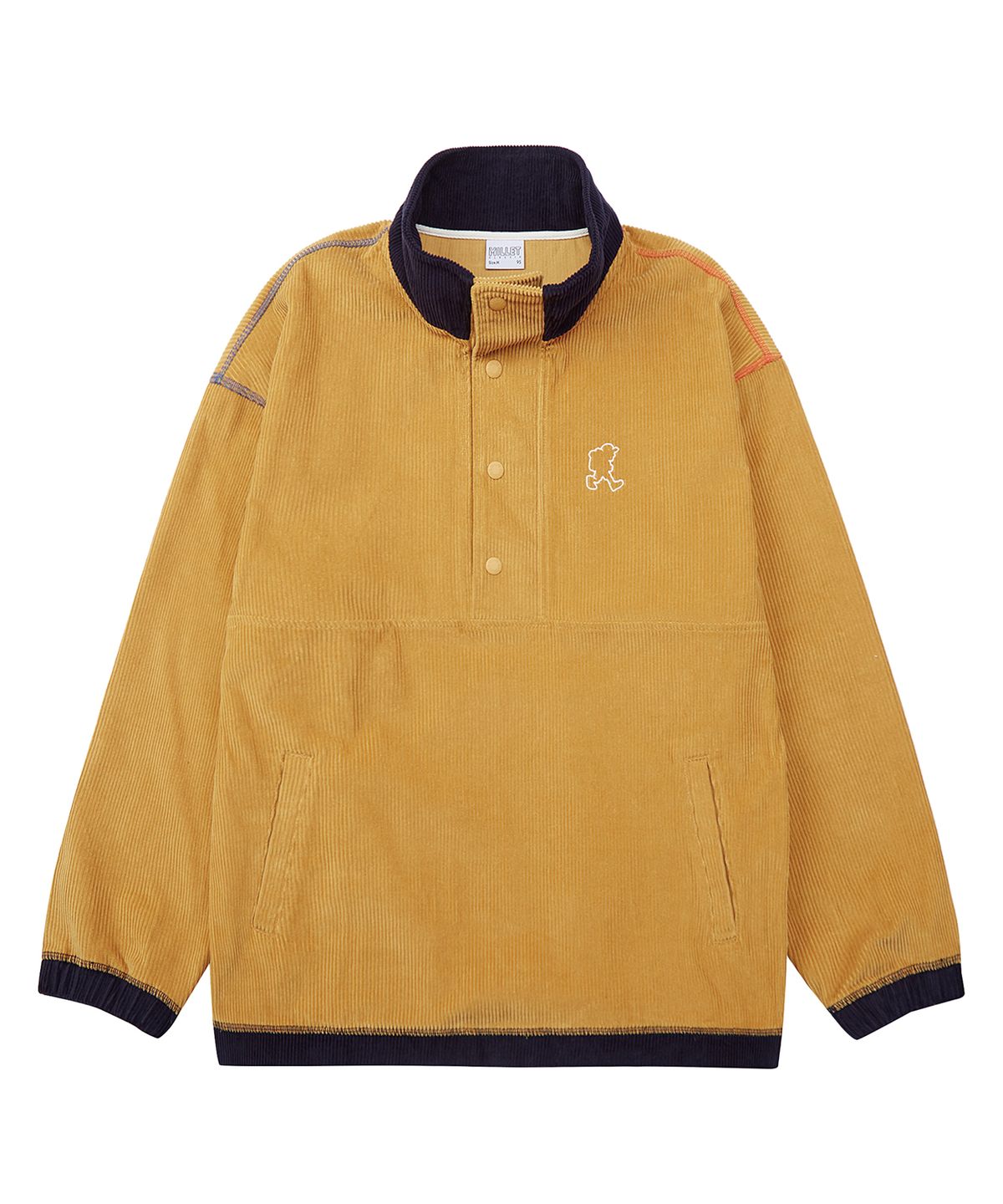 밀레 클래식(MILLET CLASSIC) CORDUROY HALF ZIP-UP MUSTARD