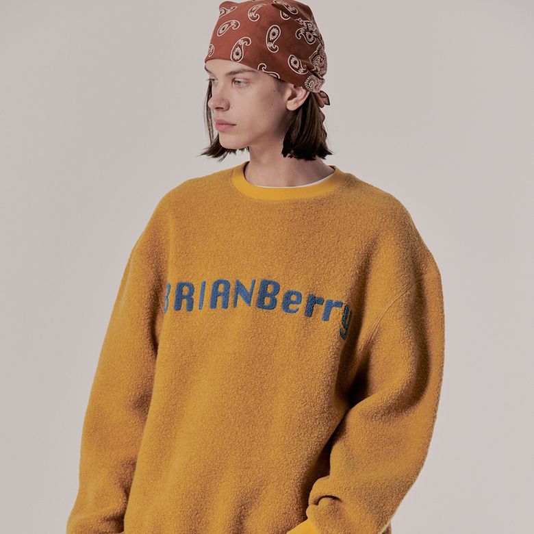 BERRY LOGO WOOL TEE_CURRY
