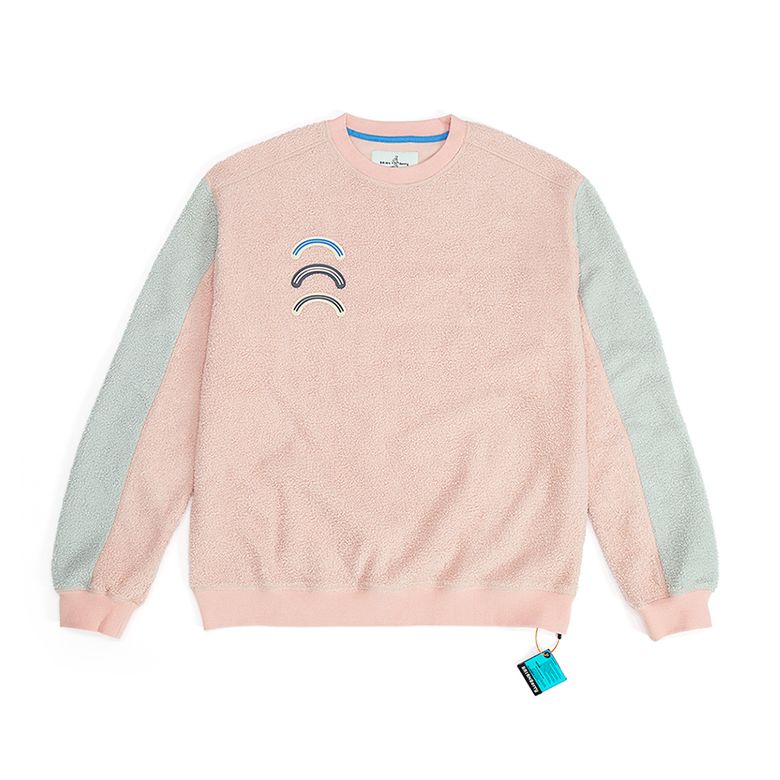 ARC FLEECE BLOCK TEE_L/PINK