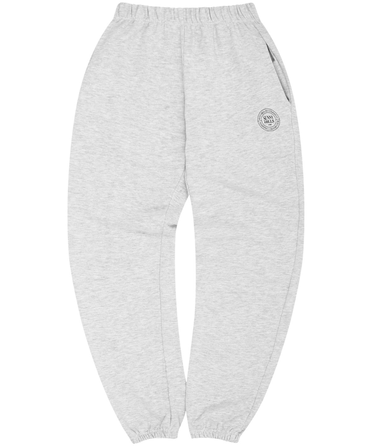 스텝온리(STAFFONLY) SUNNY HILLS LOGO SWEATPANTS (MELANGE WHITE)