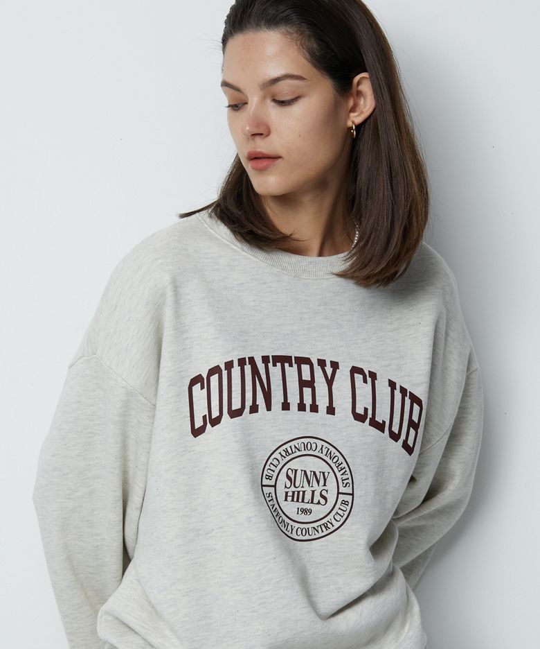 COUNTRY CLUB SWEATSHIRTS (MELANGE IVORY)