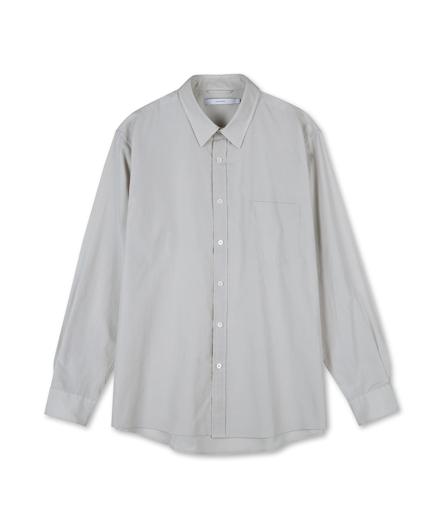 MUSINSA | SHIRTER STANDARD SHIRT_original fabric (LIGHT GRAY)
