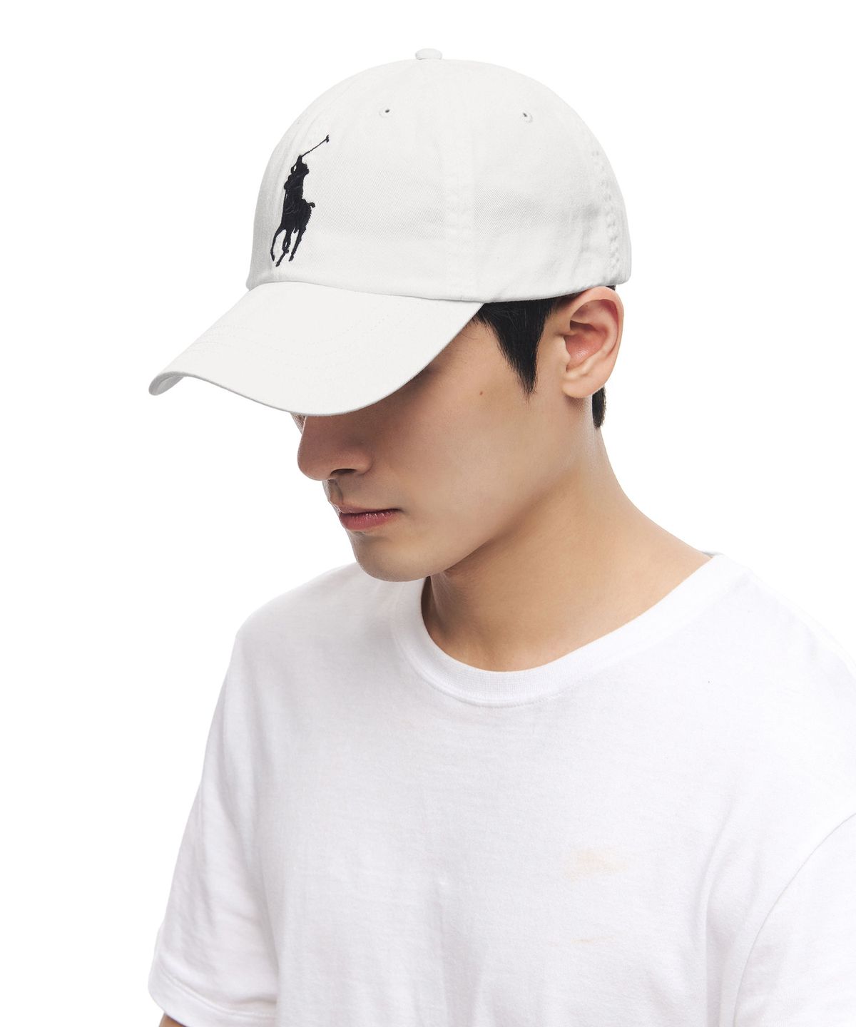 폴로 랄프 로렌(POLO RALPH LAUREN) 빅 포니 치노 베이스볼 캡 - 화이트