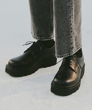 WTRD1203 클리프 스퀘어토 4홀 더비슈즈 블랙 [250~290MM]