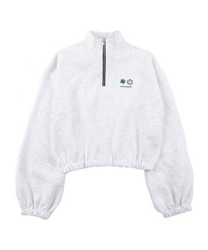 SWEAT ANORAK CREW (WHITE MELANGE)