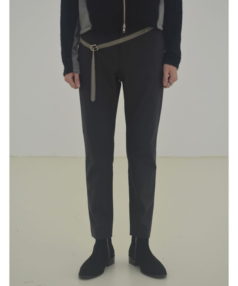 Slim straight slacks