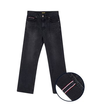 셀비지 워시드 와이드 데님 팬츠(Black)