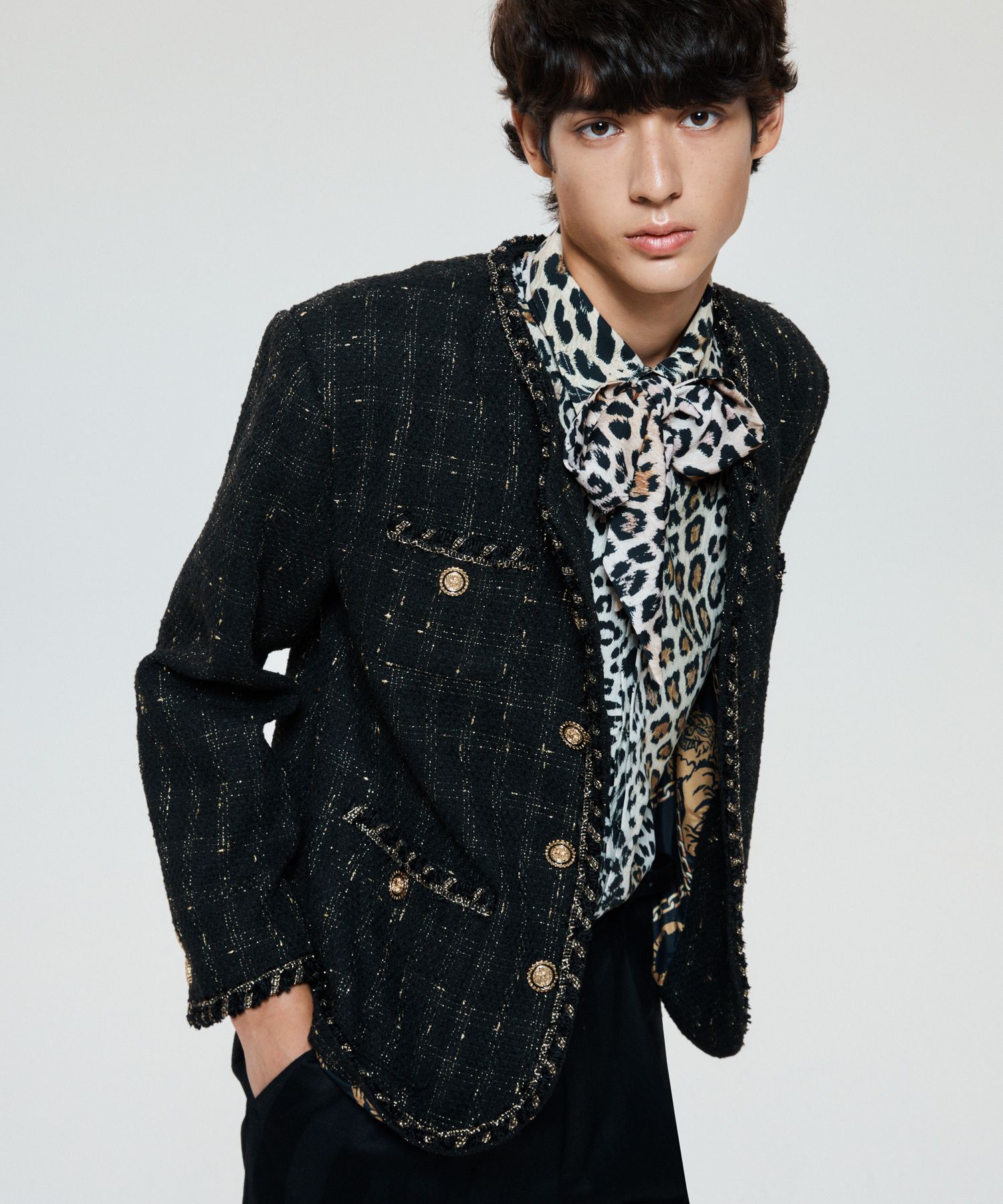 UNTAGE ■ Boucle Tweed Jacket (MAN) ジャケット MUSINSA | UNTAGE UNTAGE Bouclé Tweed Jacket [Black (MAN)]_
