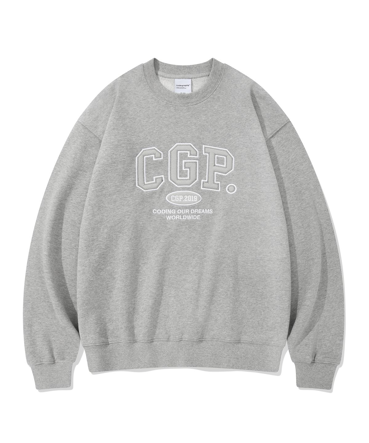 코드그라피(CGP) CGP 아치 로고 맨투맨_다크그레이