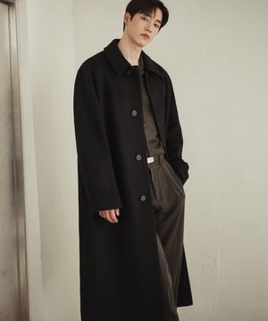 [서강준 PICK] 프리미어 퓨어 캐시미어 발마칸 코트 [BLACK]