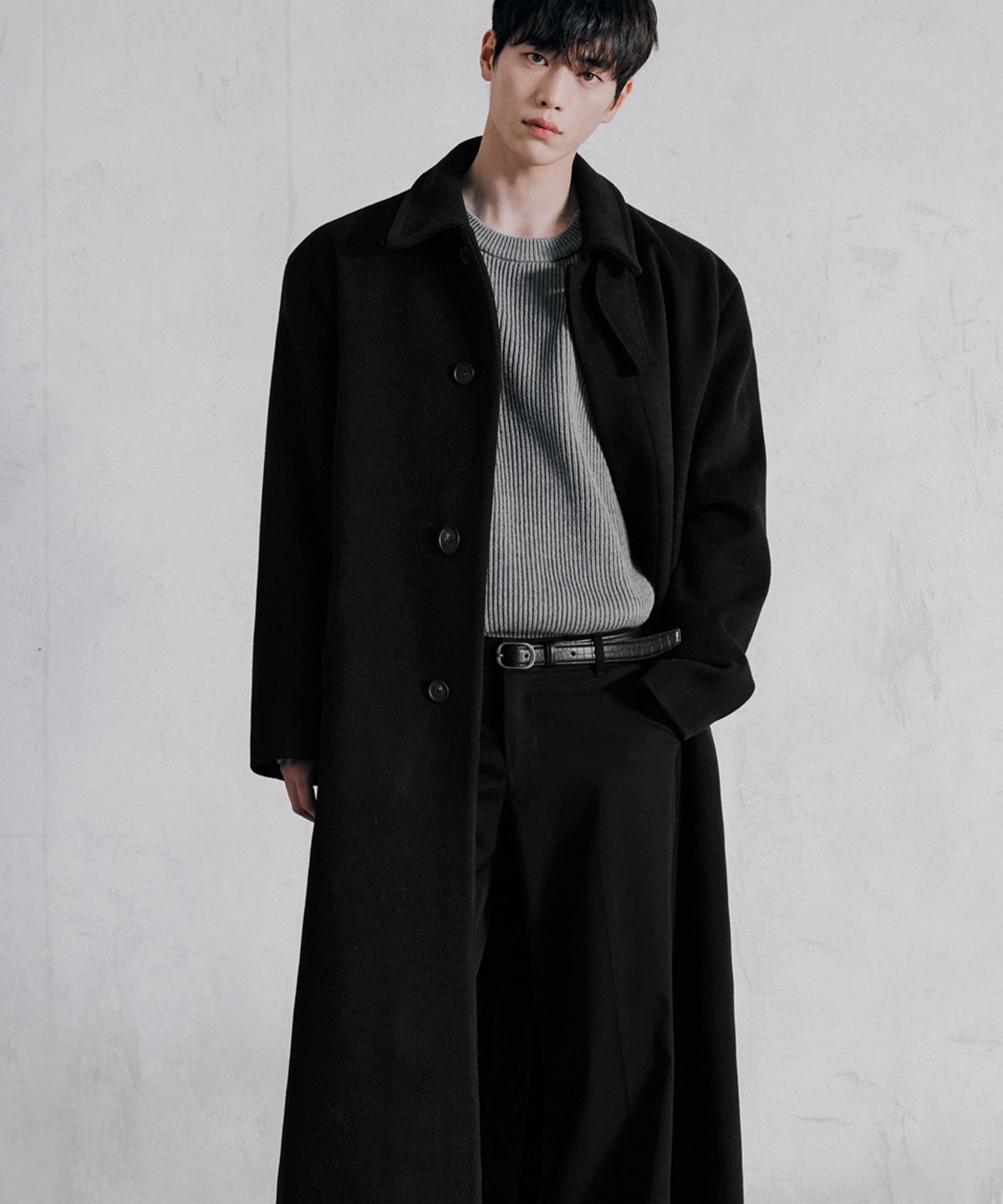 드로우핏(DRAW FIT) 프리미어 퓨어 캐시미어 발마칸 코트 [BLACK]