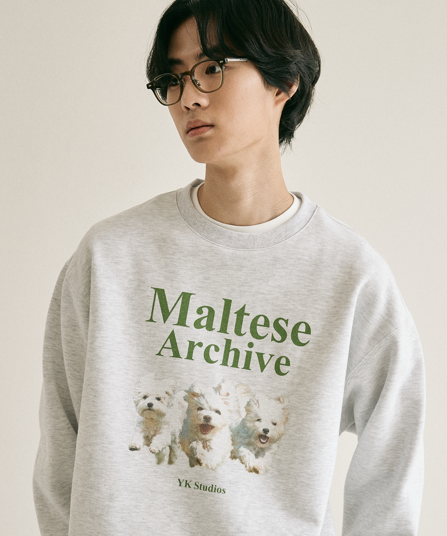 MUSINSA公式 | WAI KEI MALTESE ARCHIVE SWEATSHIRT NAVY