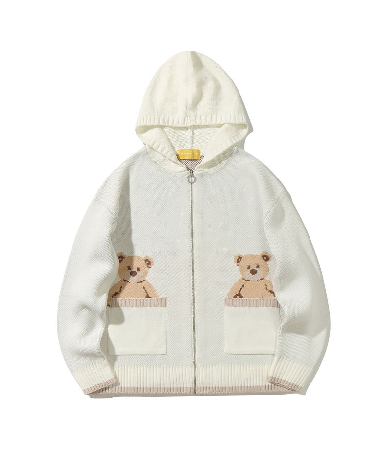 Teddy Bear Zip-up(CREAM)