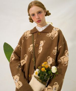 Teddy Bear Cardigan(COCOA)