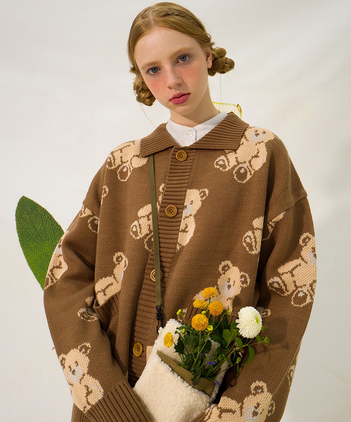 메인부스(MAINBOOTH) Teddy Bear Cardigan(COCOA)