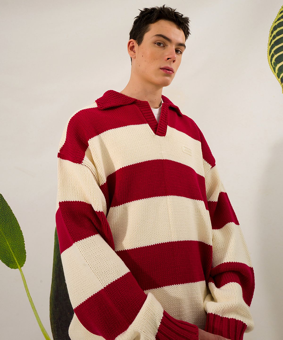 메인부스(MAINBOOTH) Traveler Oversized Sweater(ROSE RED)