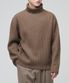 램스울 리브드 터틀 넥 니트 [모카]