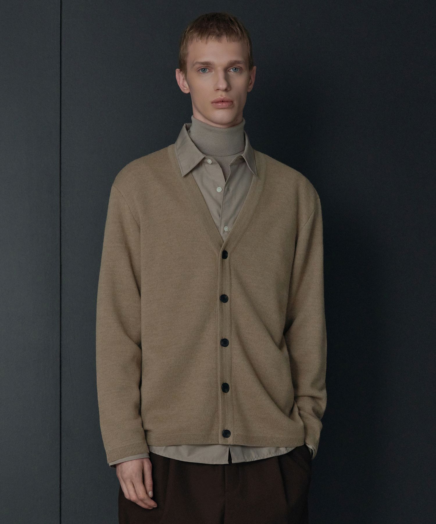 Noodles Mサイズ カーディガン ベージュ/オリーブ OLIVE des OLIVE（オリーブデオリーブ） トンボ 学生服 カーディガン