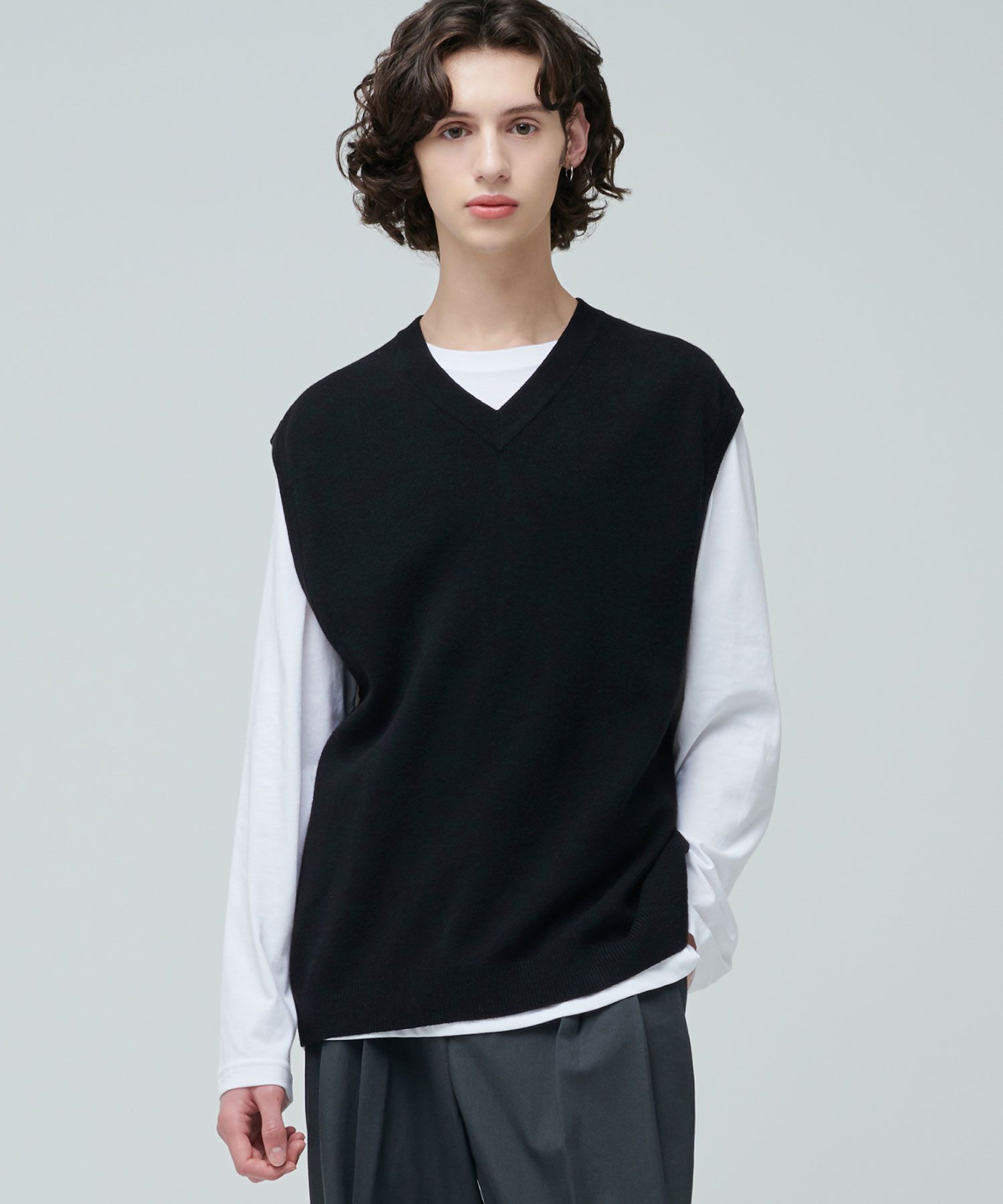 MUSINSA公式 | MUSINSA STANDARD LAMBSWOOL V-NECK KNIT VEST