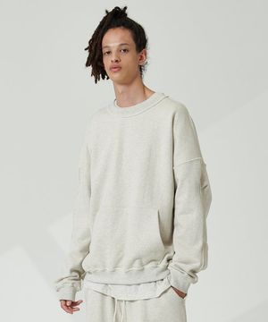 인아웃 셋업 맨투맨 (오트밀멜란지)