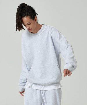 인아웃 셋업 맨투맨 (라이트멜란지)