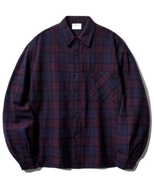 하울링 체크셔츠 버건디 SMLS4450