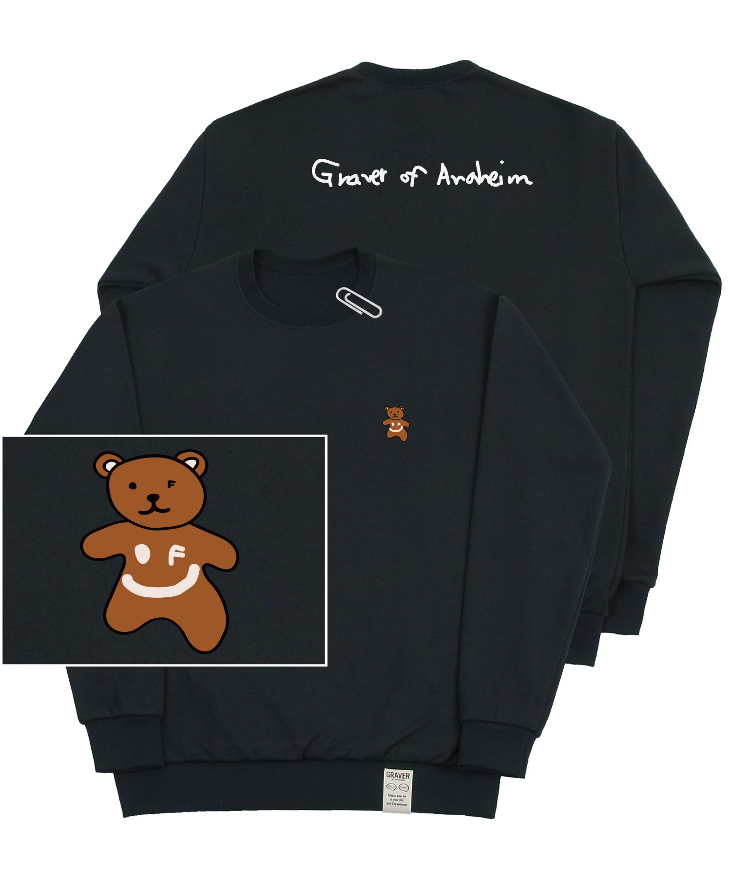 【GRAVER】25SS★ MAKET Bear Sweatshirt Amazon.com: Hoodie with 3D Cute Bear Street Fashion Pullover