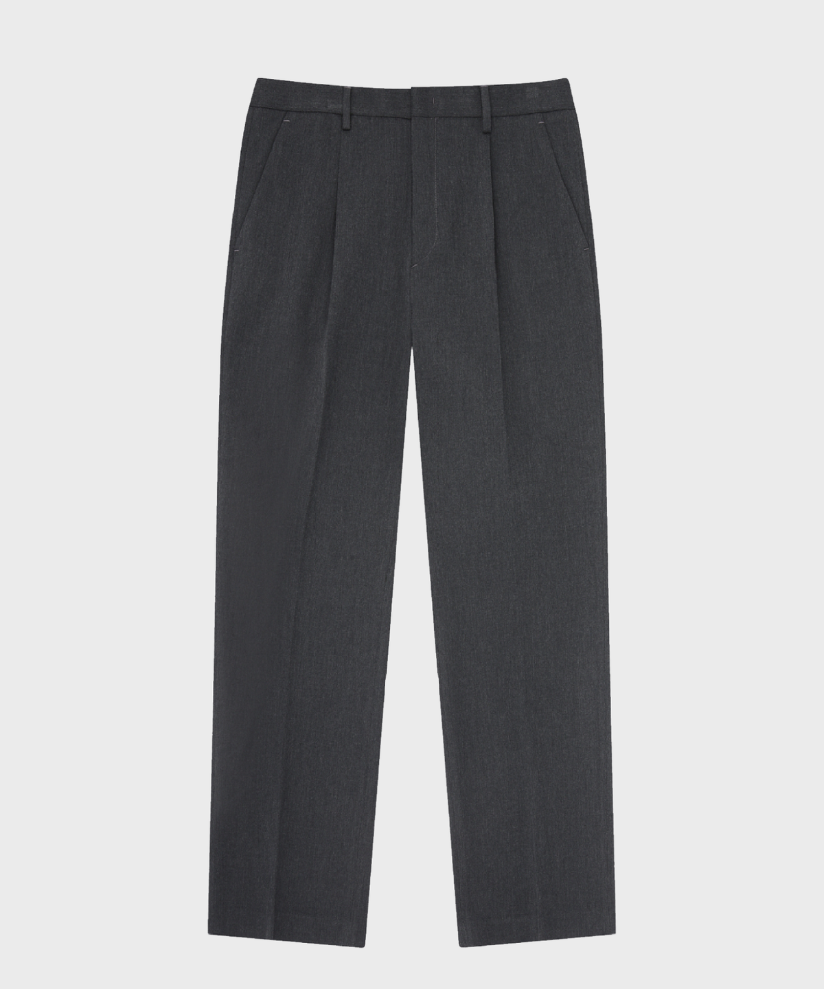 넌블랭크(NONBLANK) 와이드 핏 슬랙스_CHARCOAL GREY