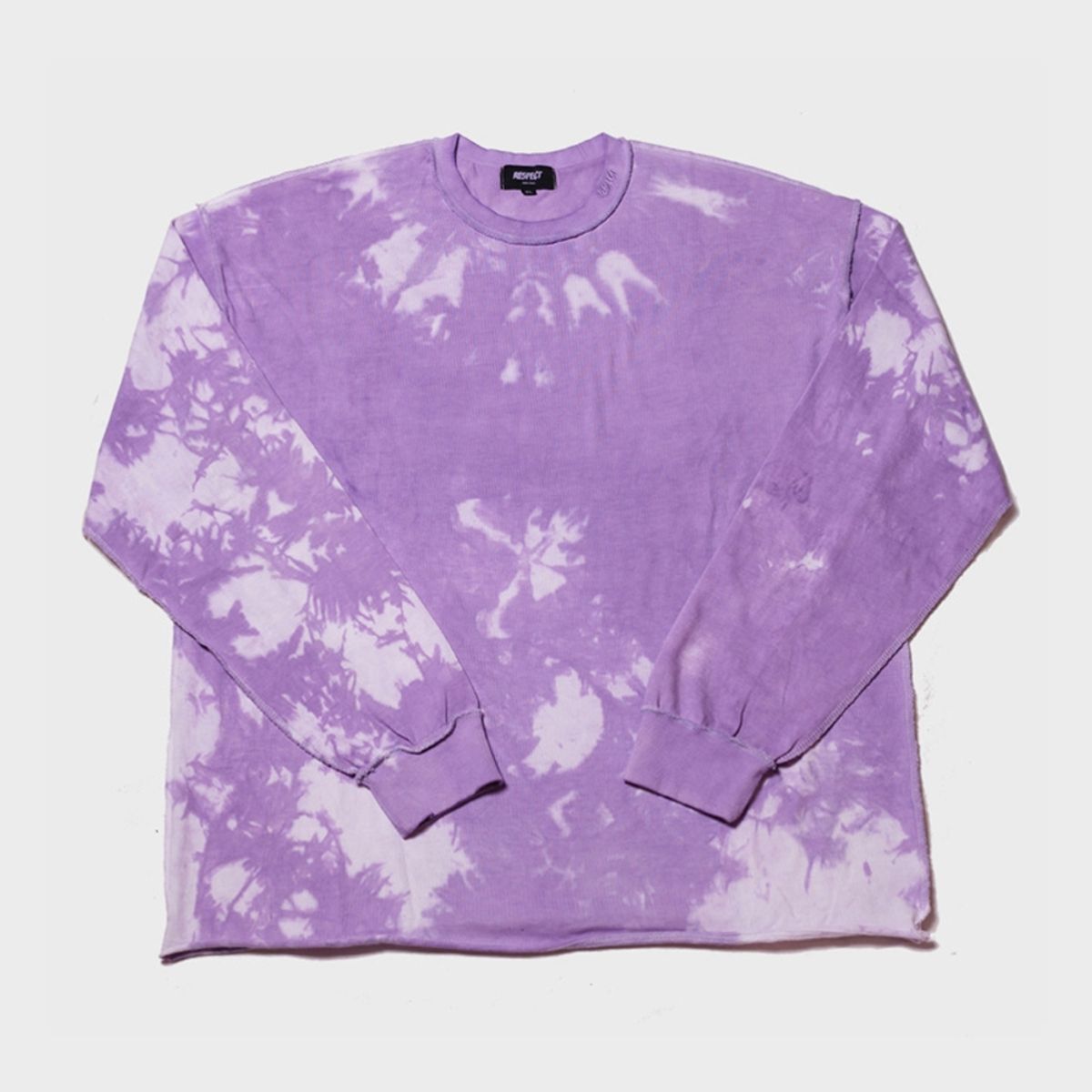 리스펙트(RESPECT) tie-dye washed long sleeve (washed purple)