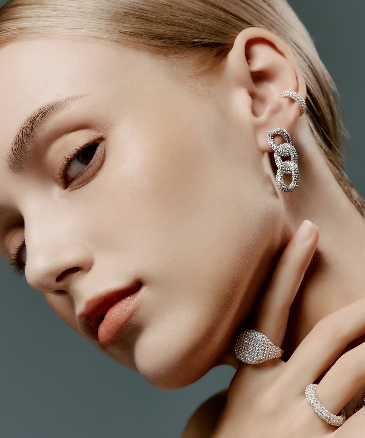 레인드랍 쥬얼리(RAINDROP JEWELRY) 레인드랍 파베 쿠반 드롭 귀걸이