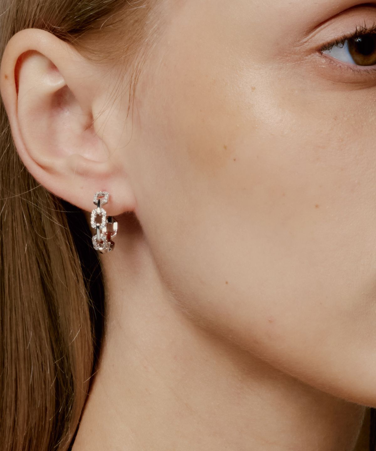 레인드랍 쥬얼리(RAINDROP JEWELRY) 레인드랍 체인 허기스 링 귀걸이