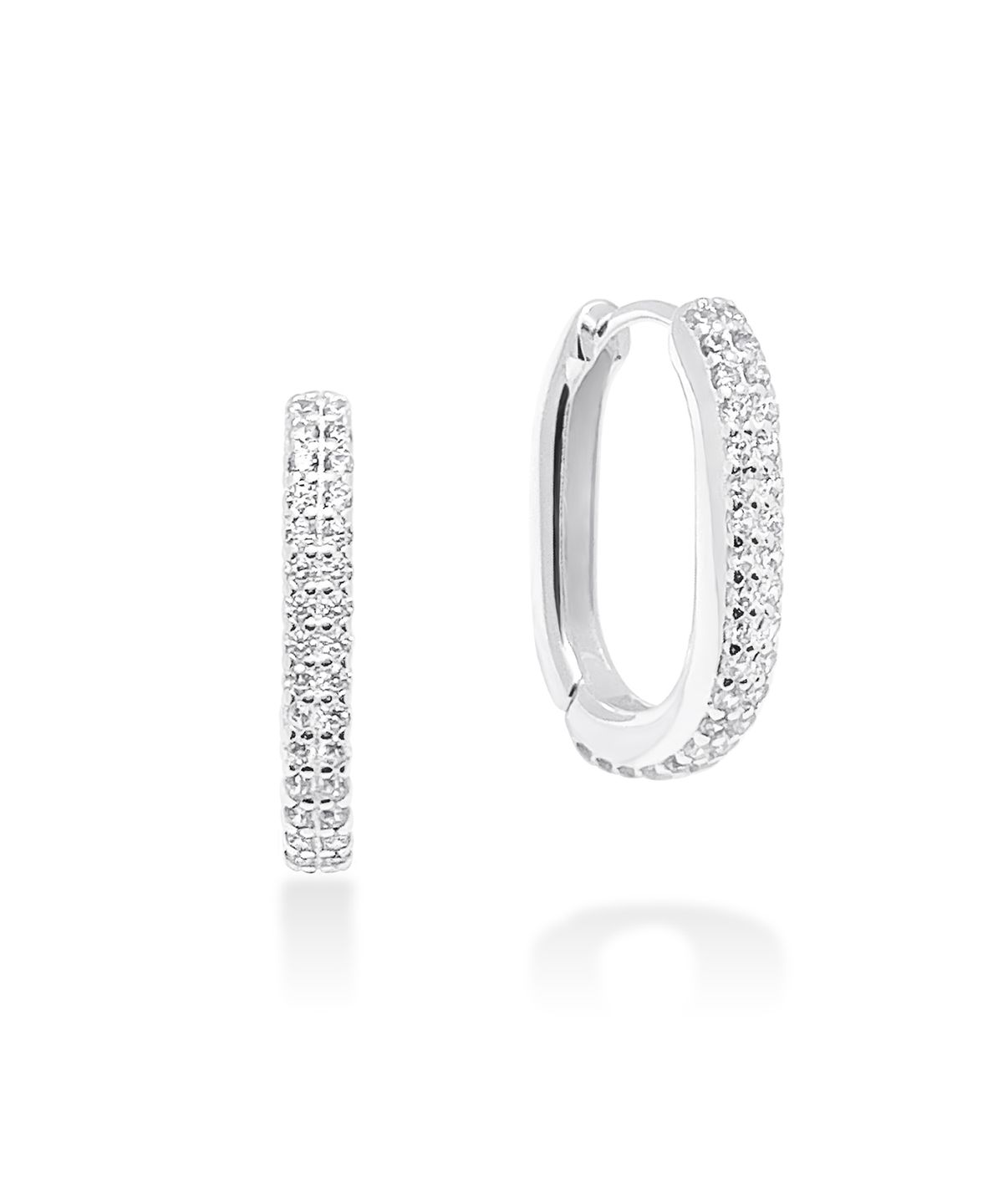 레인드랍 쥬얼리(RAINDROP JEWELRY) 레인드랍 후프 파베 허기스 귀걸이 [S925]