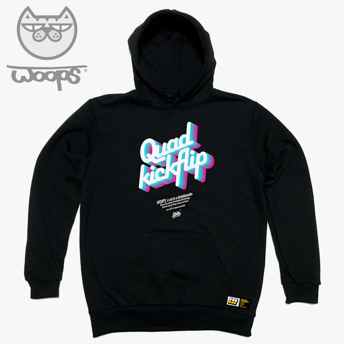 돌돌(DOLDOL) WOOPS_HOODY_104 스케이트보드 고양이 웁스 캐릭터 후드티 후디