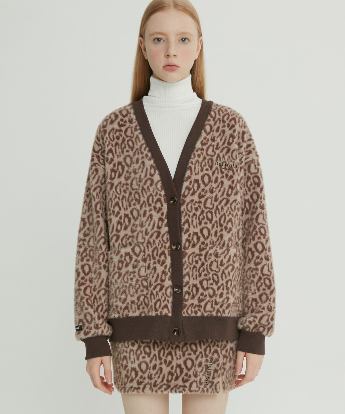 로라로라(ROLAROLA) (CD-21547) LEOPARD CARDIGAN BROWN