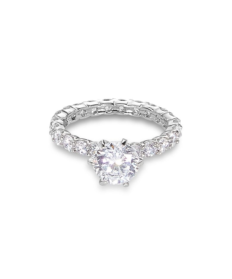 레인드랍 2.5MM 라운드 솔리테어 셋 반지