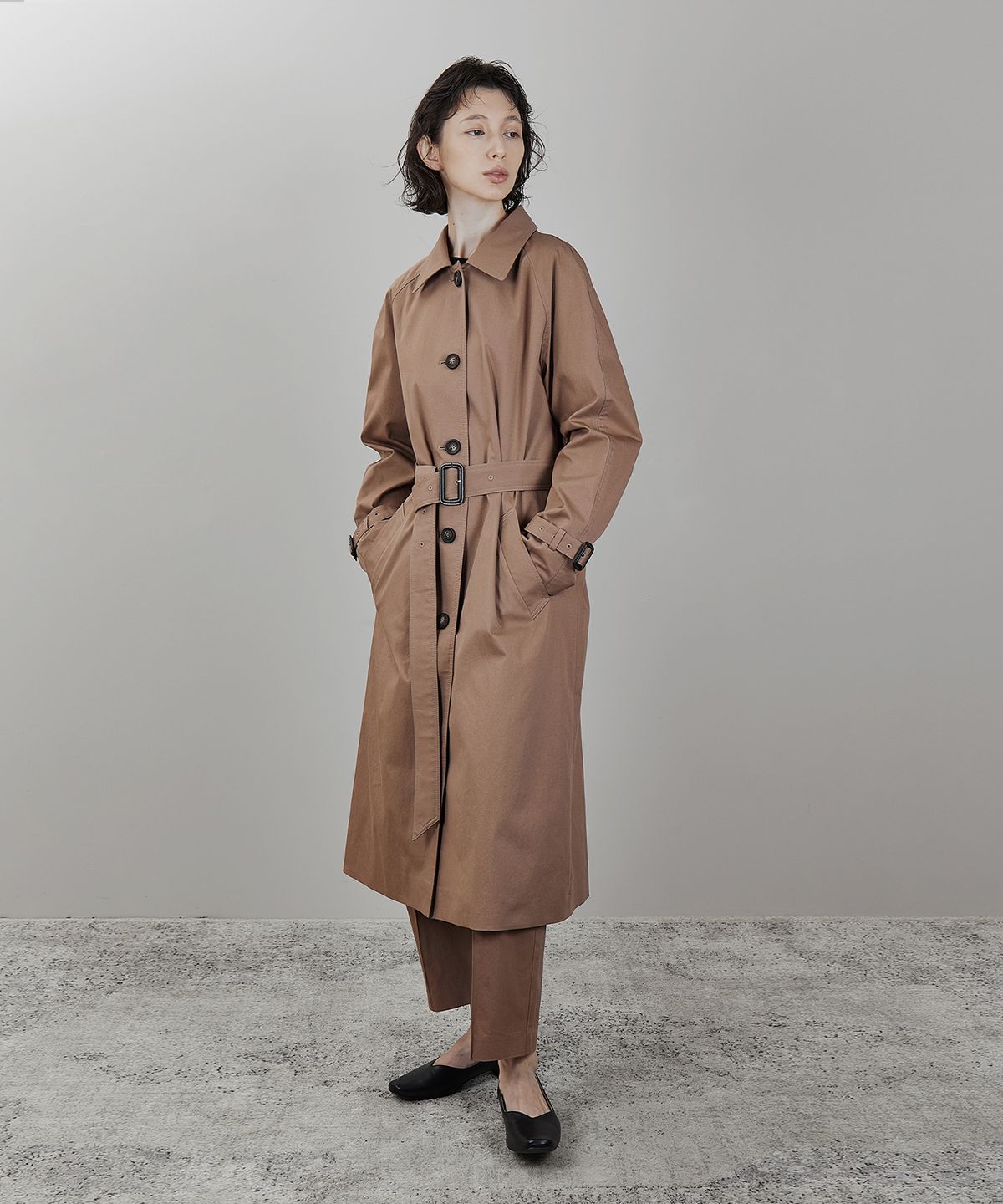보울룬(BOWLLOON) CLASSIC COTTON TRENCH (COCOA)