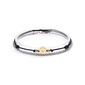 코일드 써지컬스틸 체인627 해바라기 045BK 팔찌세트 (C2101-SE204_BK)